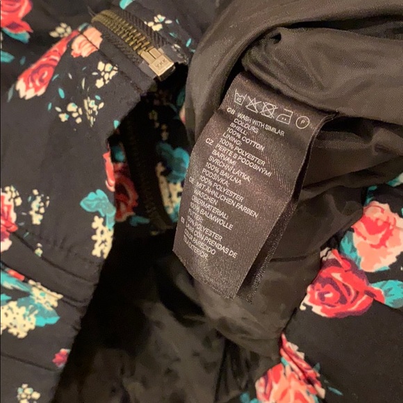 Vintage floral, lined cotton bomber jacket - Picture 5 of 5